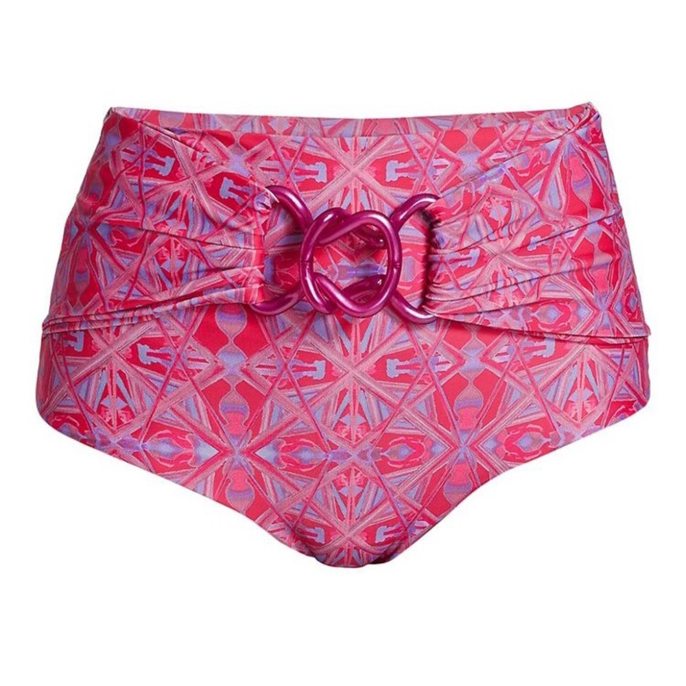 Silvia Tcherassi Harriet Bikini Bottom Magenta Kaleidoscope with bag included